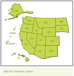 WICHE member states map