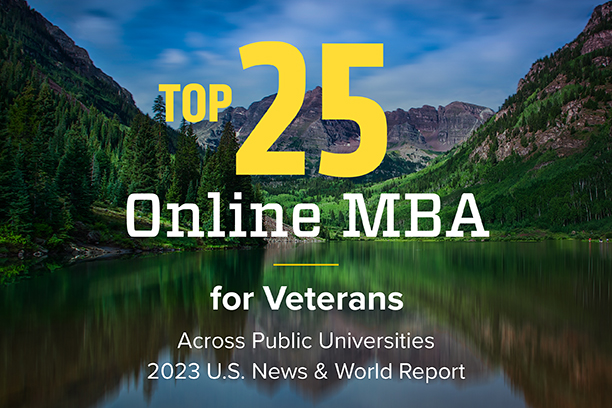 Top 25 Online MBA for Veterans Across Public Universities - 2023 U.S. News & World Report
