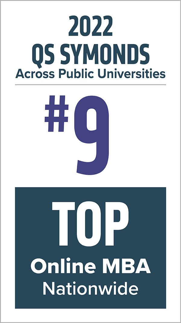 #9 Online MBA Across Public Universities Nationwide - 2022 QS Online