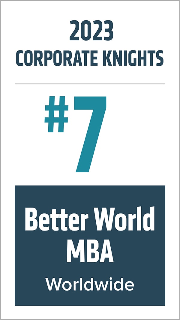 2023 Corporate Knights Better World MBA #7 Worldwide