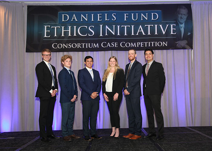 The undergraduate Team at the Daniels Fund Ethics Initiative Case Competition