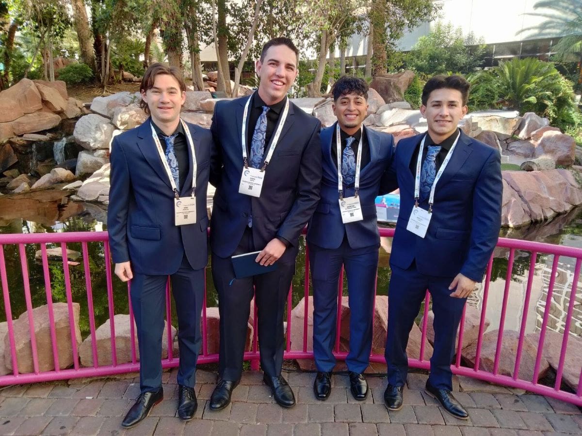 Team photo at case competition