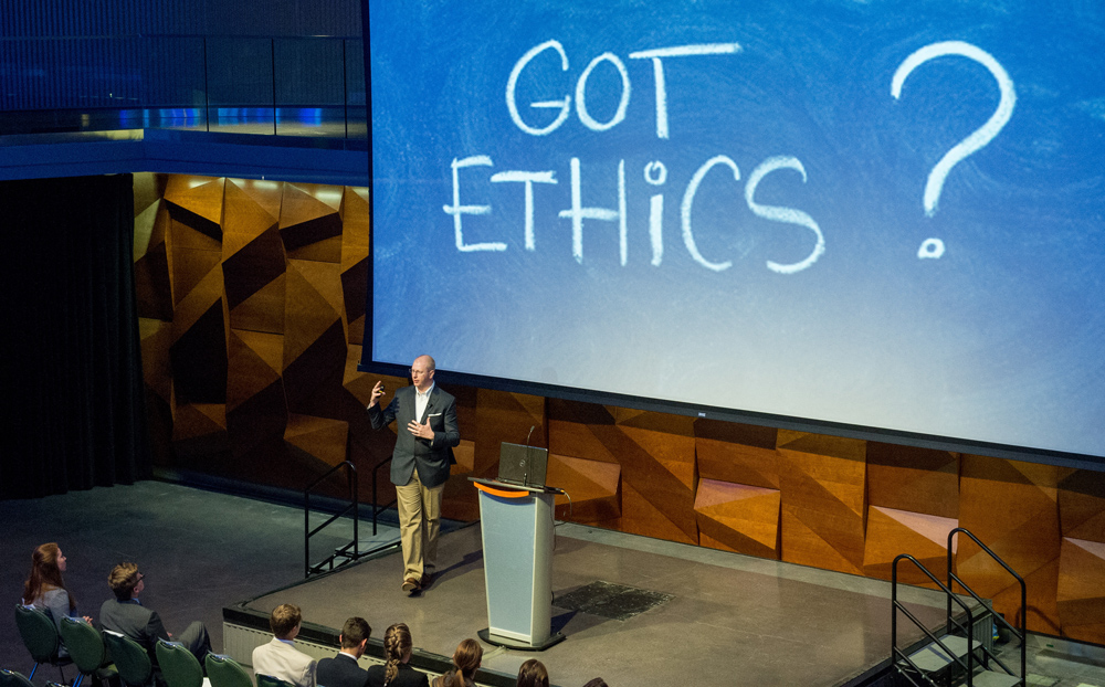 Jim Parke presenting on ethic