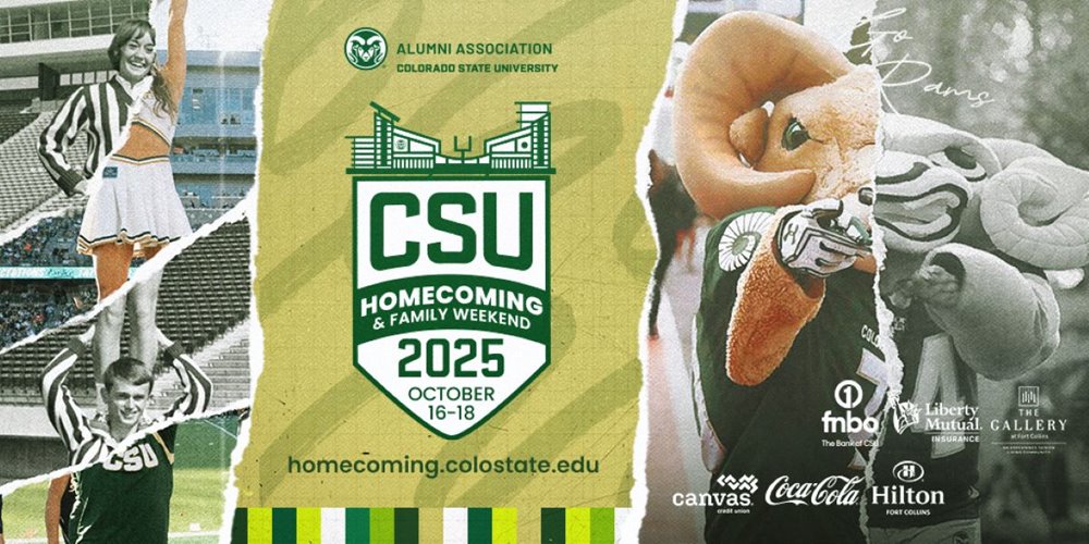 CSU homecoming and family weekend is October 16-18 in 2025.
