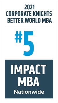 2021 Corporate Knights Better World MBA #5 Impact MBA Nationwide
