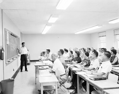 College of Business classroom in 1966