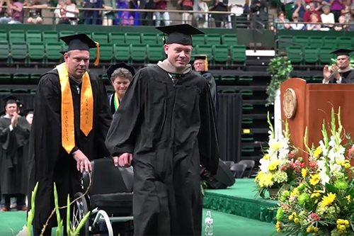 Kevin Hoyt at the College of Business Graduation